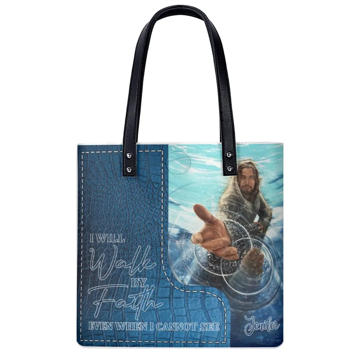 HPSP Checkbook Cover, Personalized Card Bag, I Will Walk By Faith Even When I Cannot See.