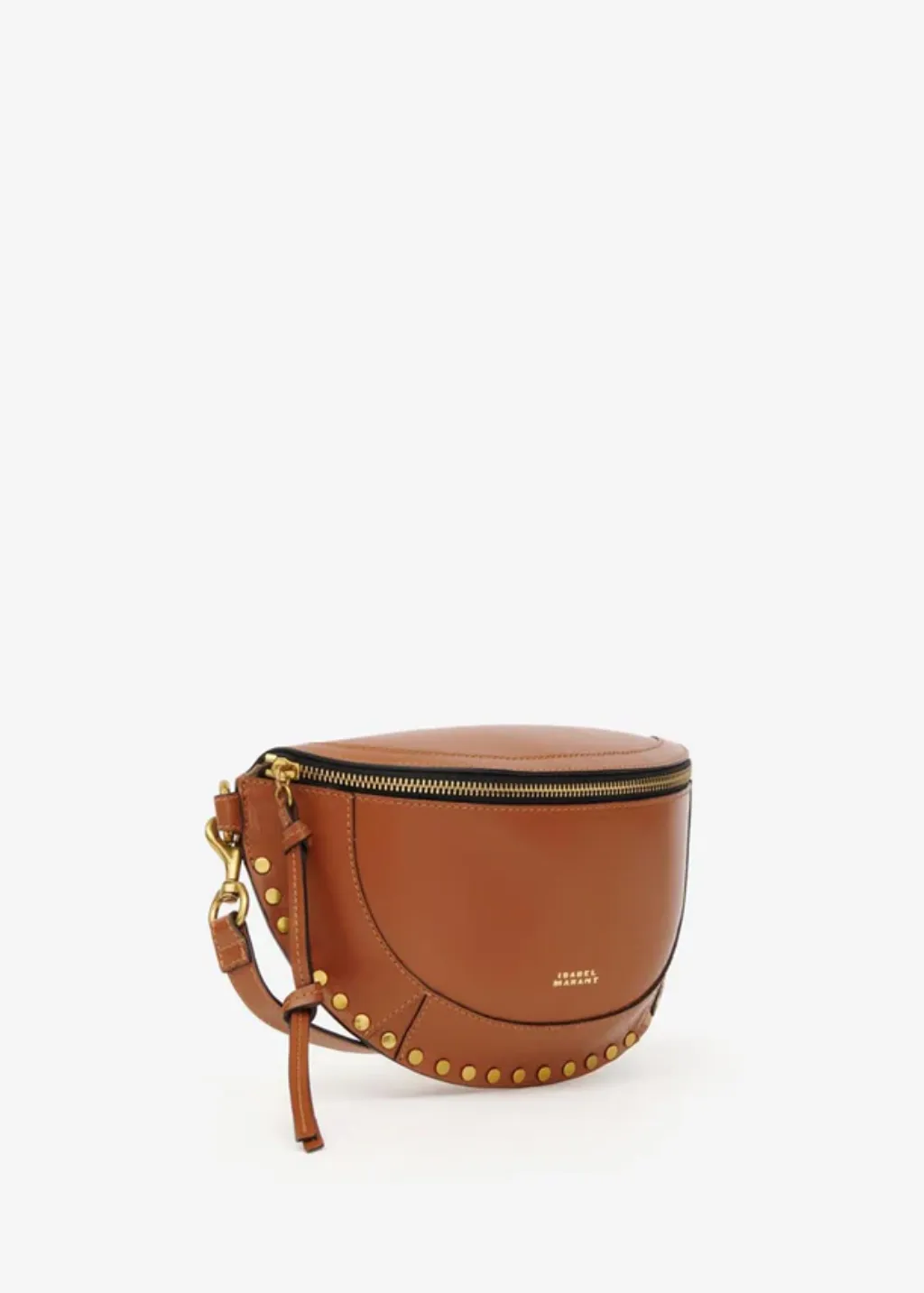 Isabel Marant Skano Leather Belt Bag in Cognac