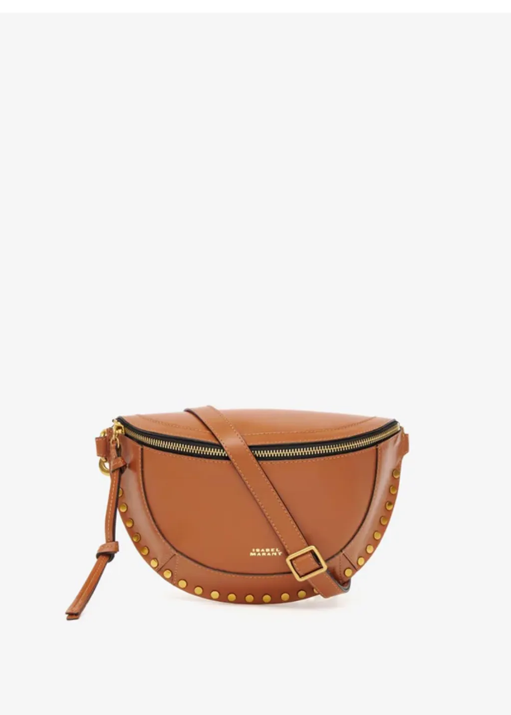 Isabel Marant Skano Leather Belt Bag in Cognac