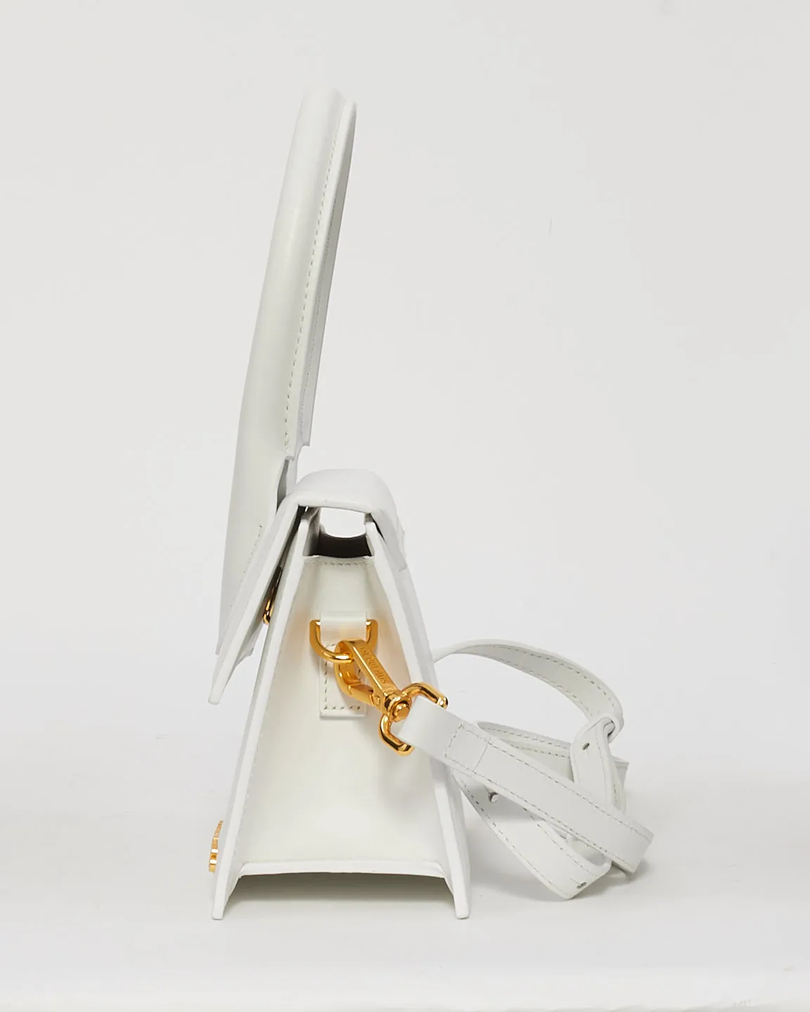 Jacquemus White Leather ‘Le Moyen Chiquito’ Bag