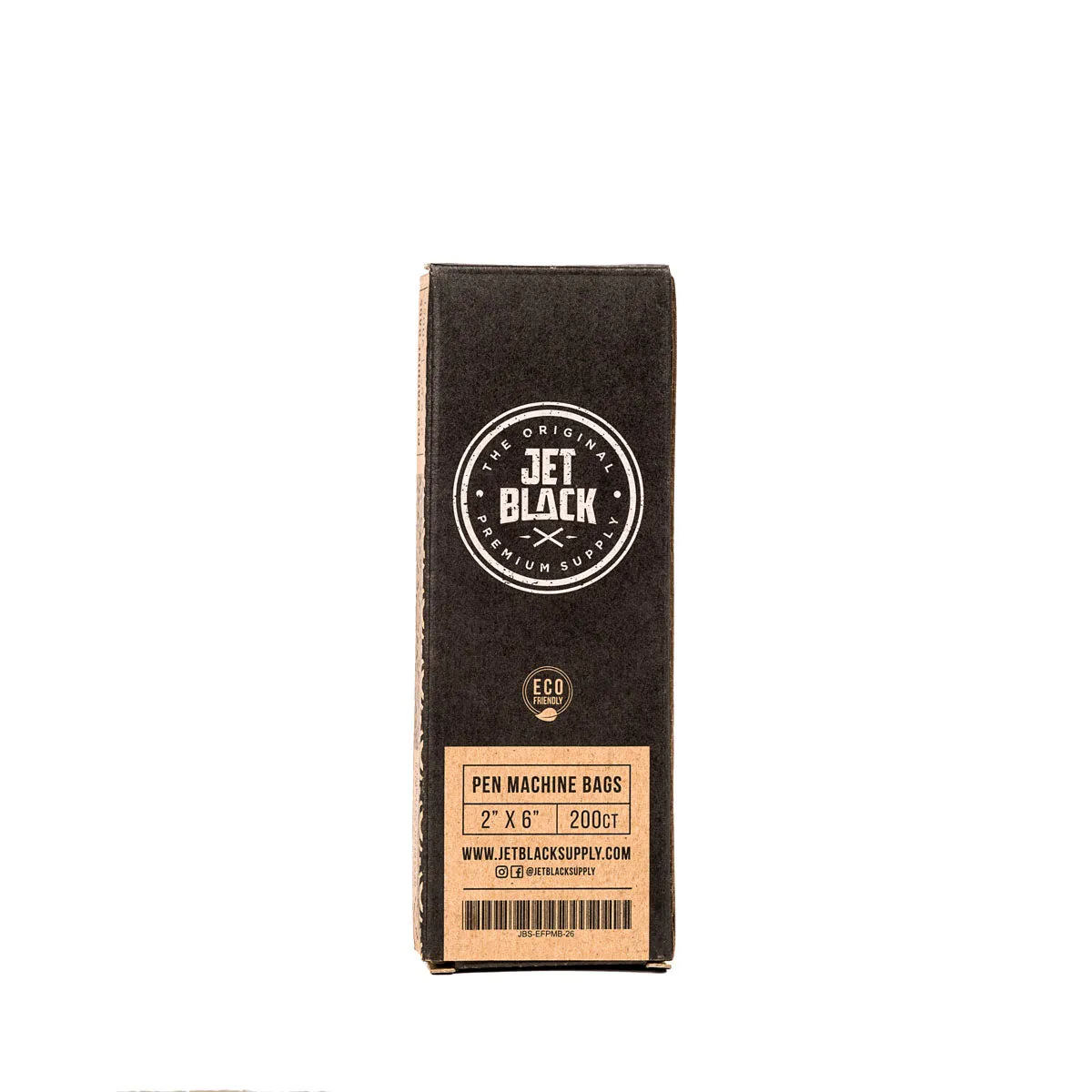 Jet Black - Eco-Friendly Disposable Pen Machine Bags - 2" x 6" 200ct