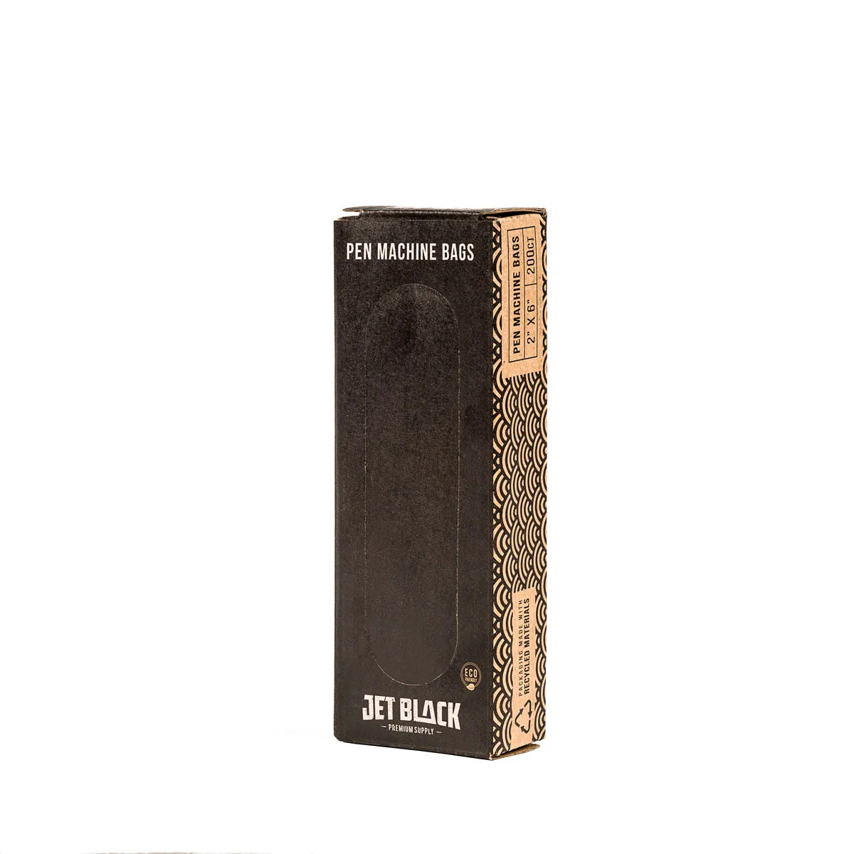 Jet Black - Eco-Friendly Disposable Pen Machine Bags - 2" x 6" 200ct