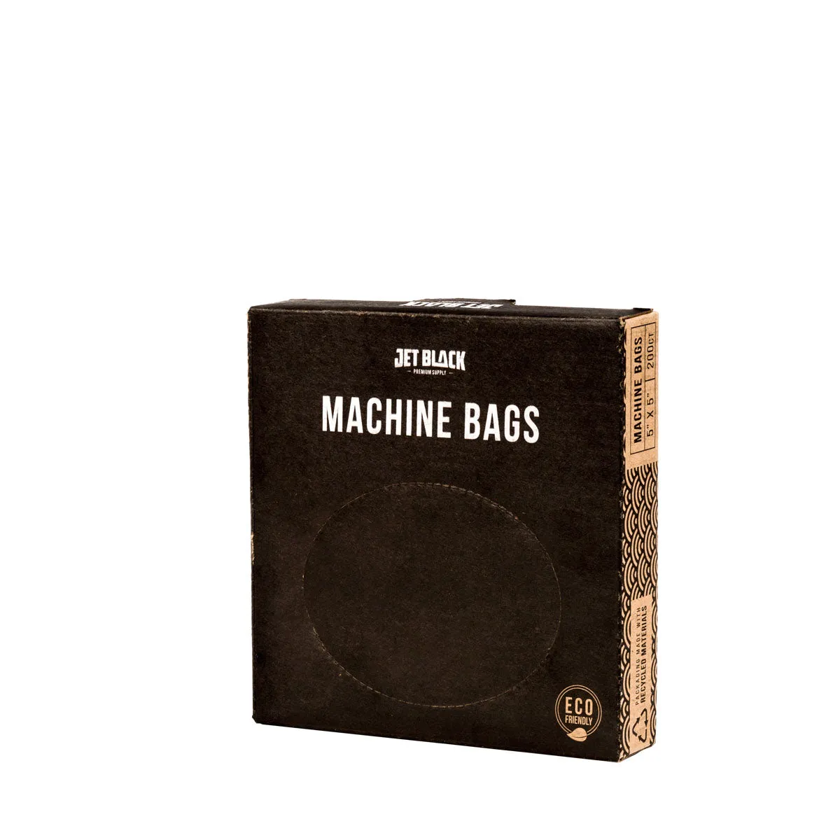 Jet Black - Eco-Friendly Machine Bags - 5x5"