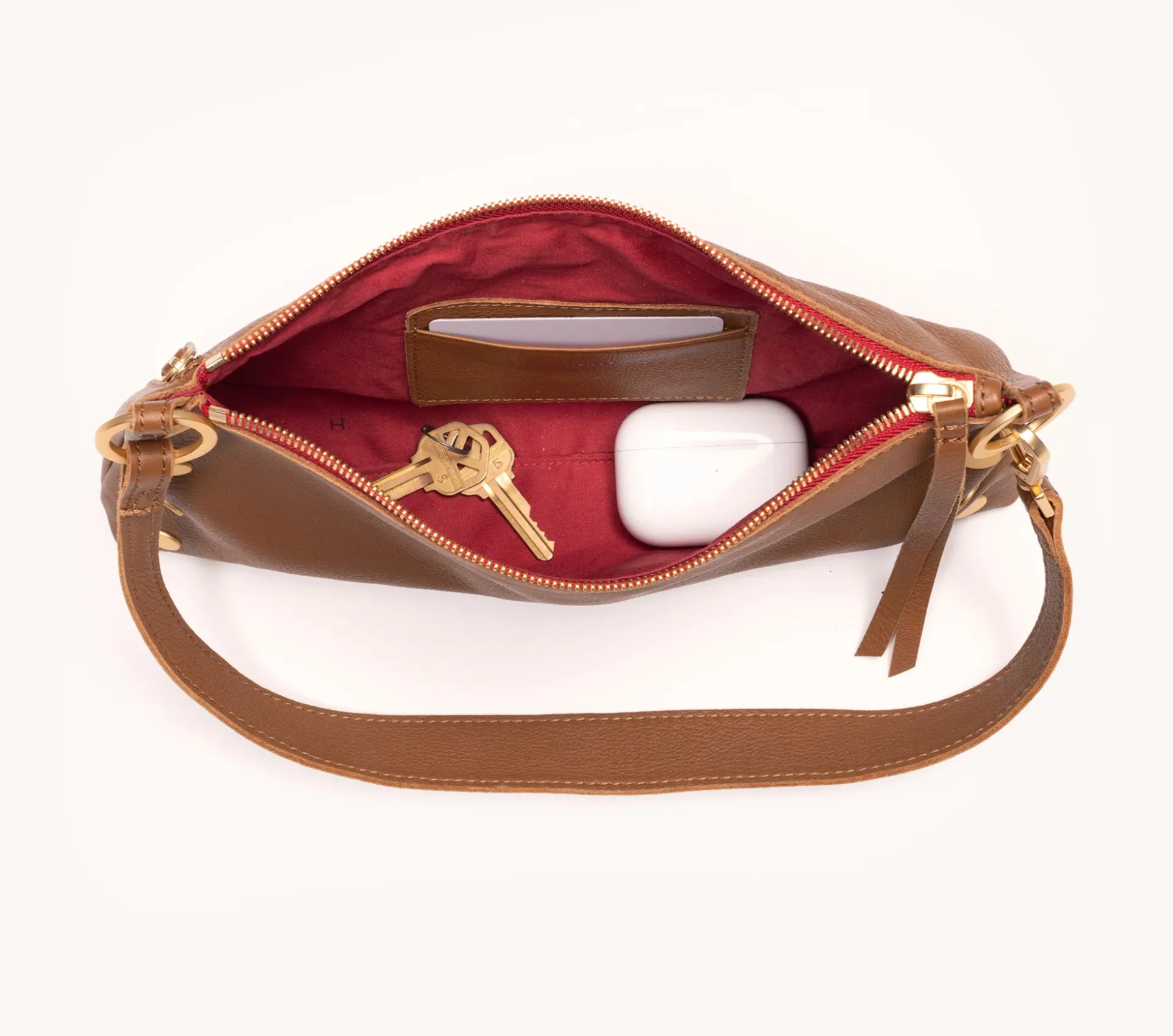 Kyle - Mahogany Pebble Crossbody