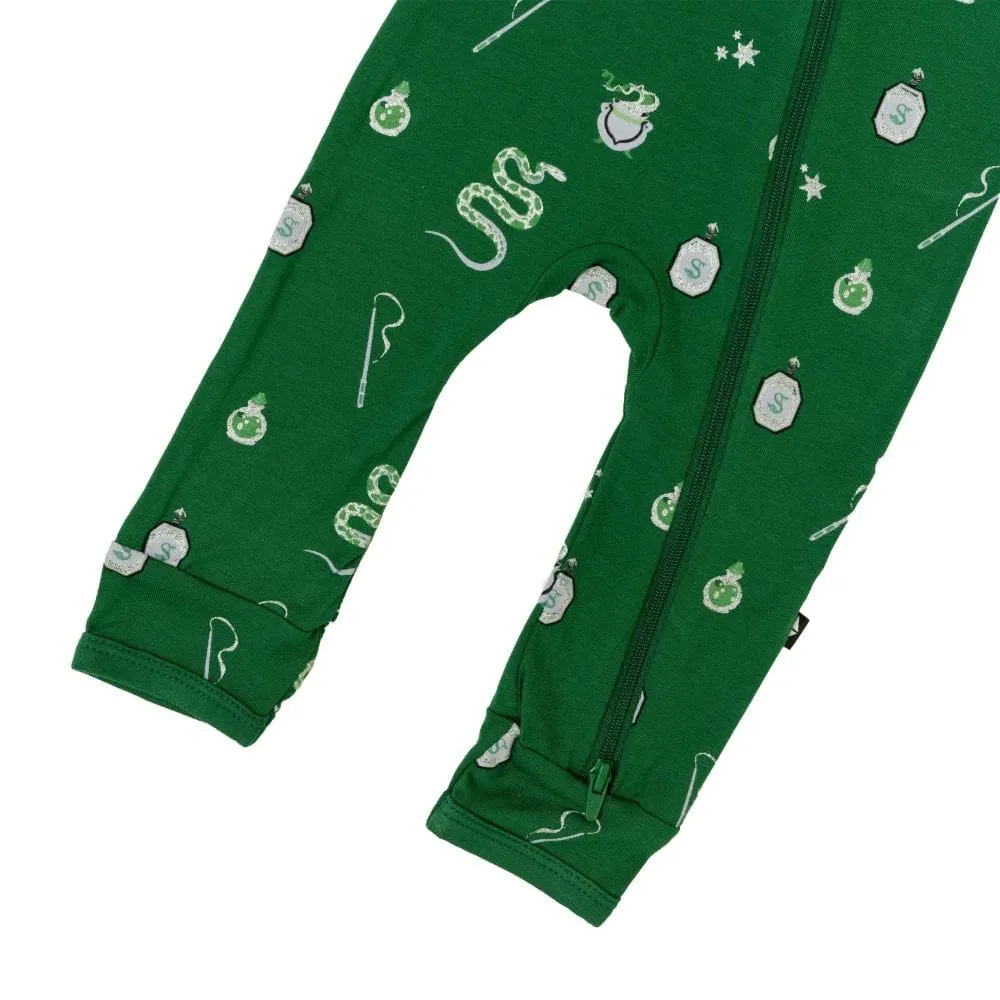 Kyte BABY Zippered Romper - Slytherin