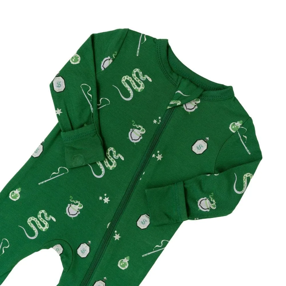 Kyte BABY Zippered Romper - Slytherin