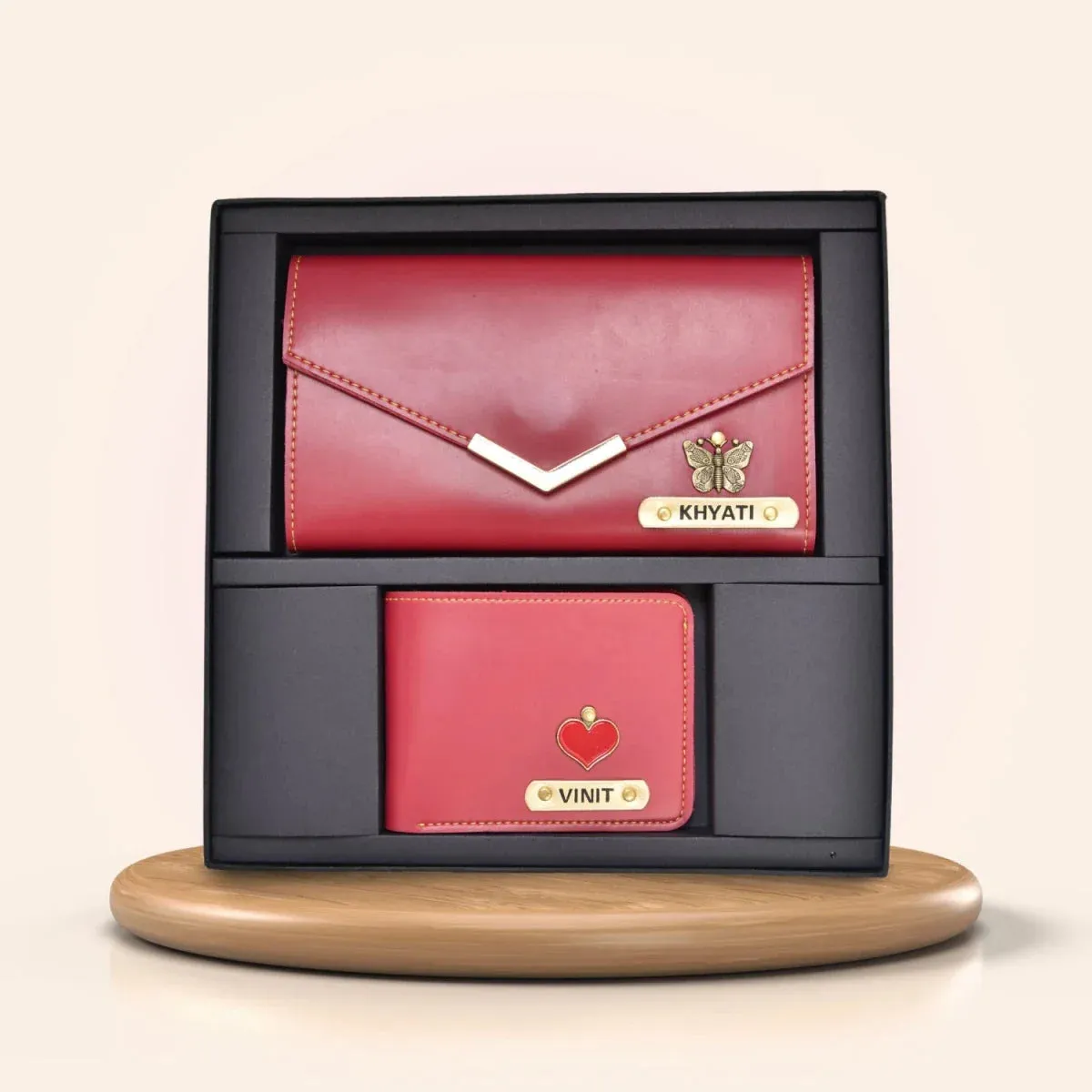 Lady Wallet   Men's Wallet (Couple Gift 1) - Wine