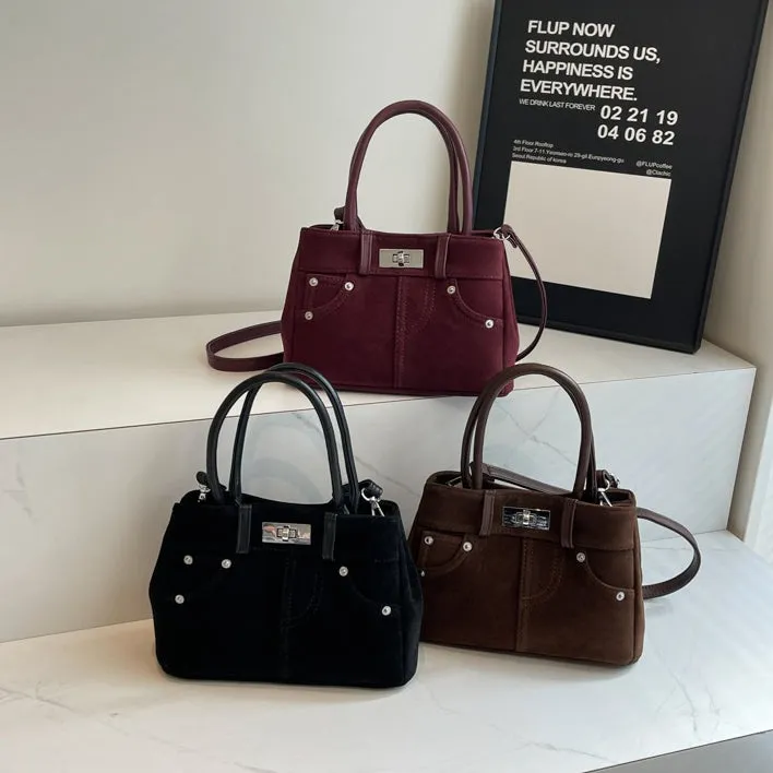 Lana Faux Suede Crossbody Bag