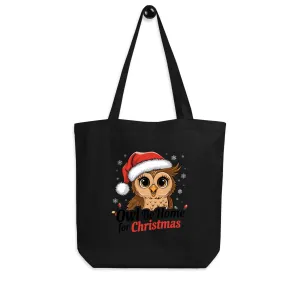 Large Organic Tote Bag: Owl themed Stylish, Sustainable, and Perfect for Every Day
