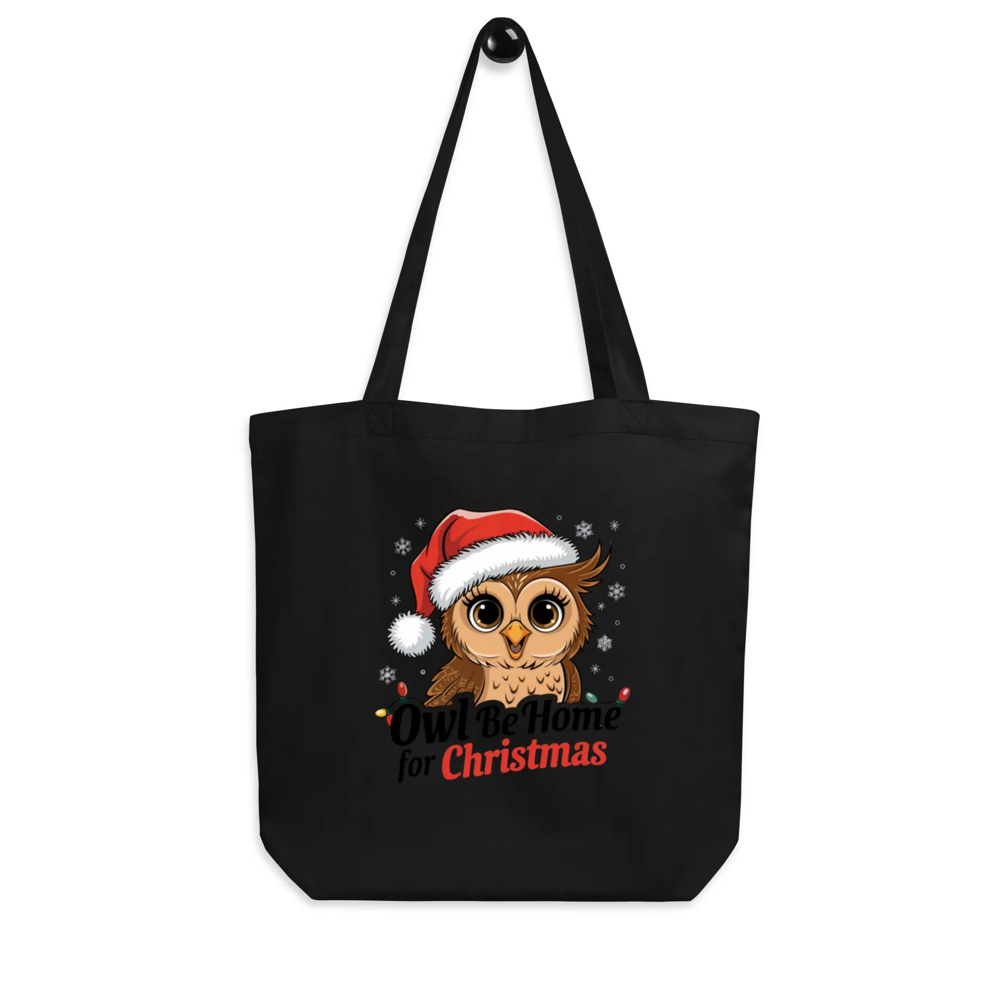 Large Organic Tote Bag: Owl themed Stylish, Sustainable, and Perfect for Every Day
