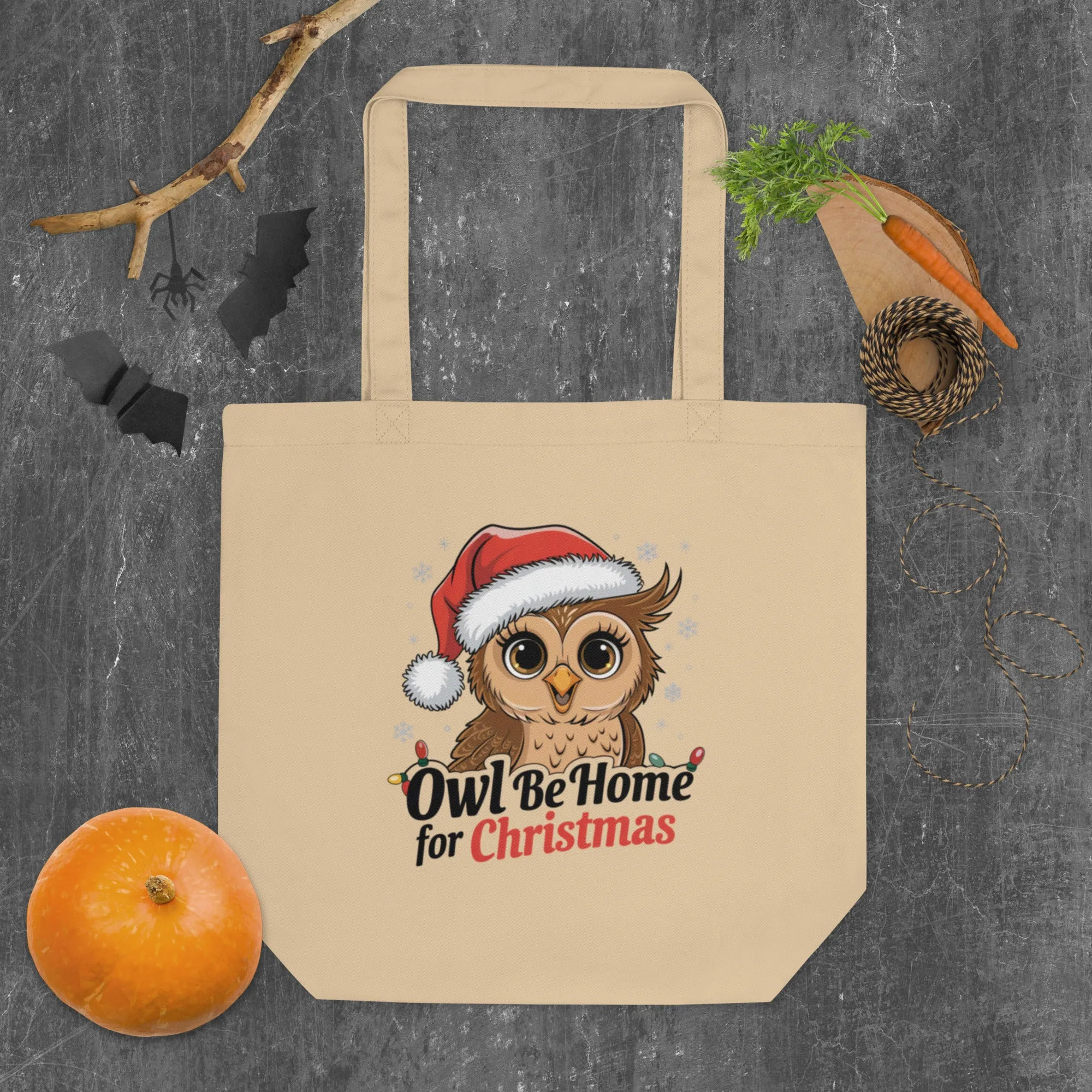 Large Organic Tote Bag: Owl themed Stylish, Sustainable, and Perfect for Every Day