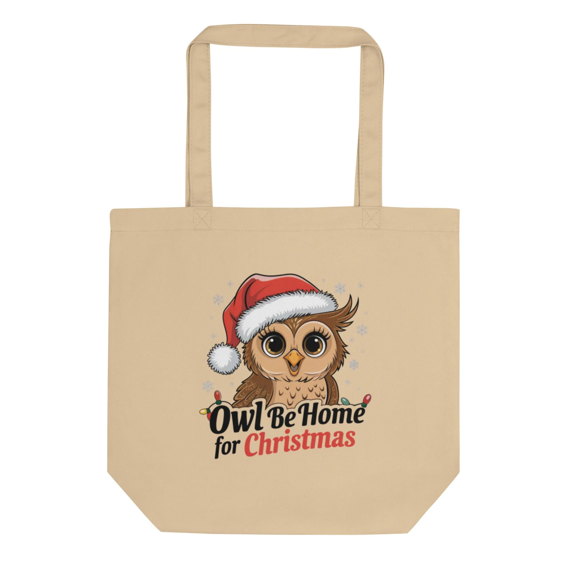 Large Organic Tote Bag: Owl themed Stylish, Sustainable, and Perfect for Every Day