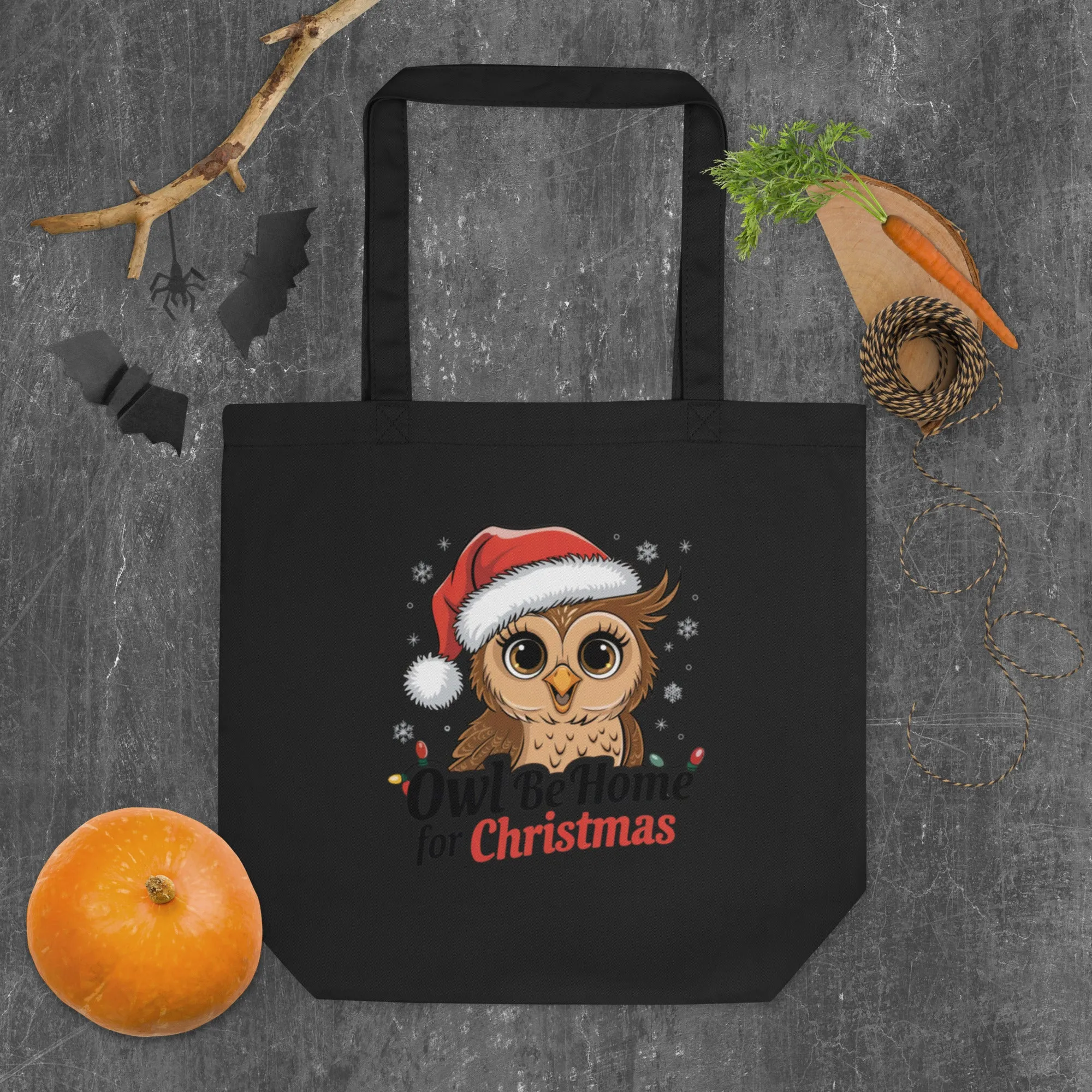 Large Organic Tote Bag: Owl themed Stylish, Sustainable, and Perfect for Every Day