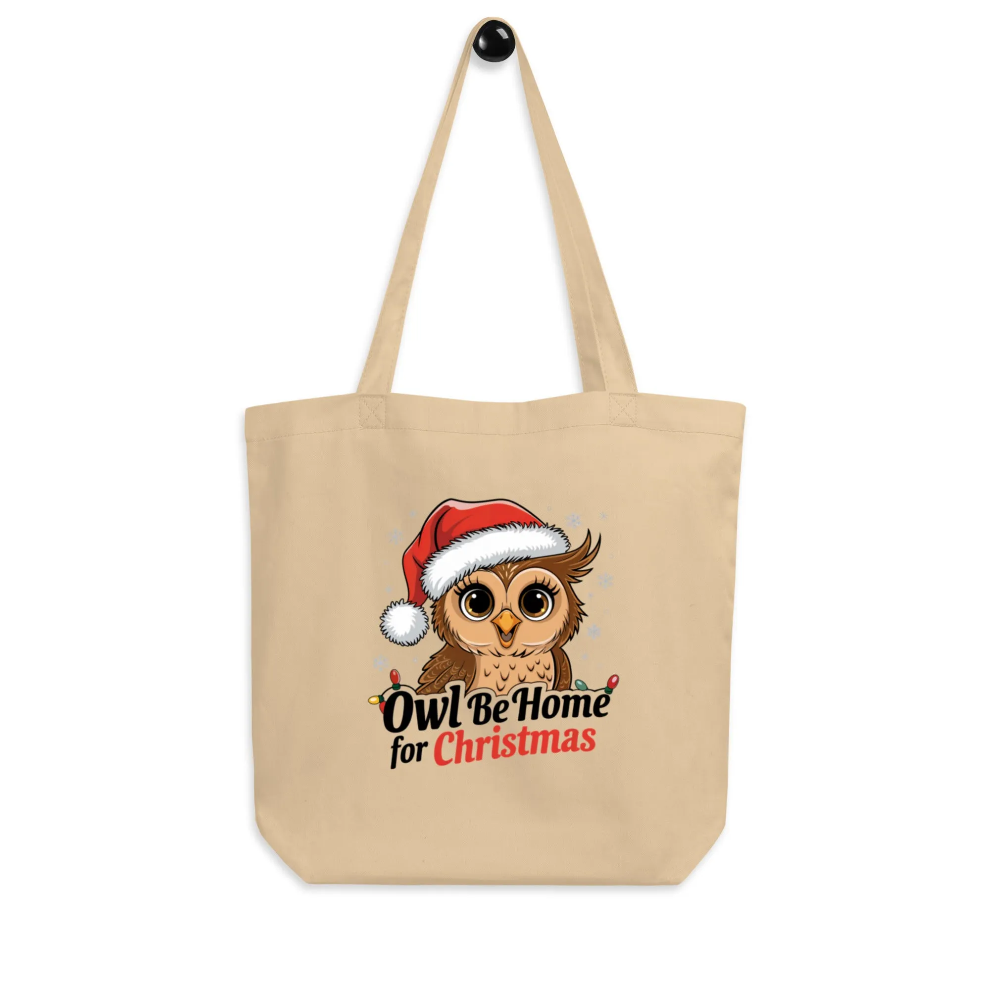 Large Organic Tote Bag: Owl themed Stylish, Sustainable, and Perfect for Every Day