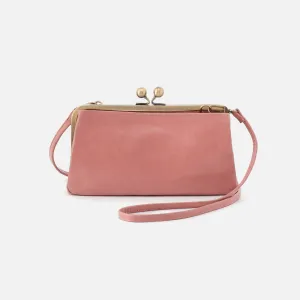Lauren Frame Crossbody In Polished Leather - Rose