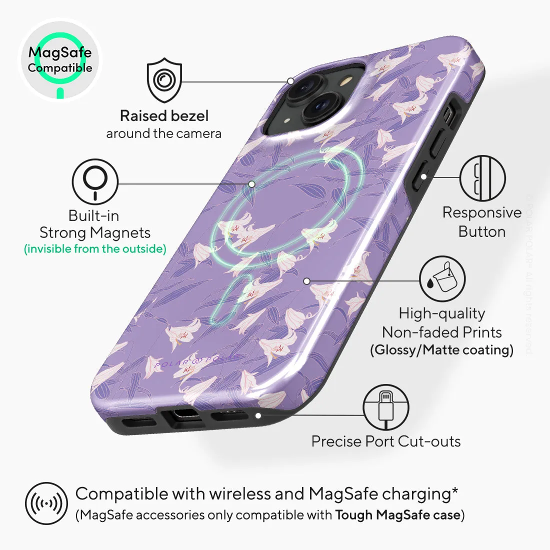 Lavender Lily Custom - iPhone 15 Case
