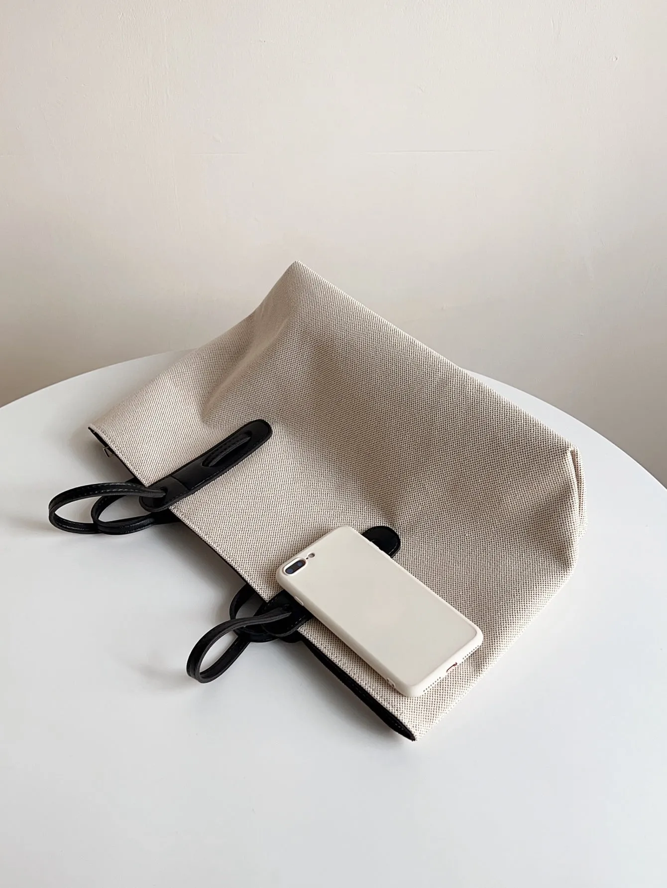 Letter Patch Decor Shoulder Tote Bag - Multicolor