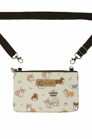 Lia Corgi Small Crossbody Bag (Cream)