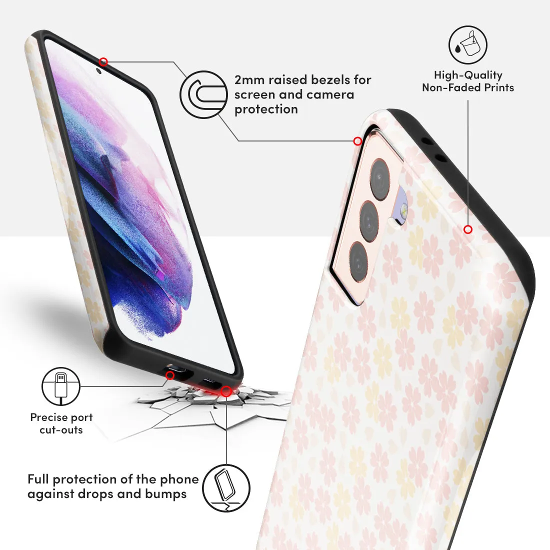 Light Pink Sakura Custom - Samsung Galaxy S21 Plus 5G Case