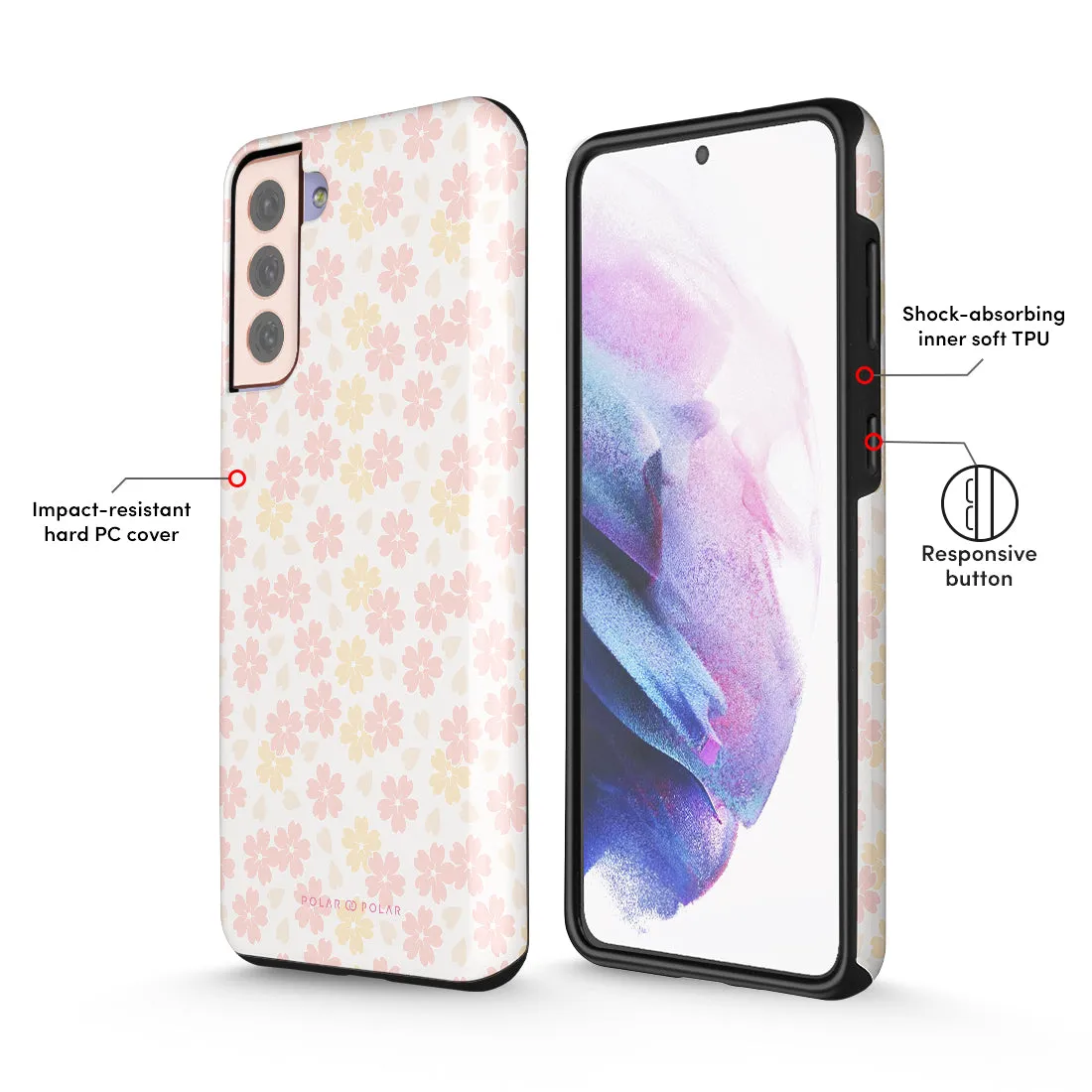 Light Pink Sakura Custom - Samsung Galaxy S21 Plus 5G Case