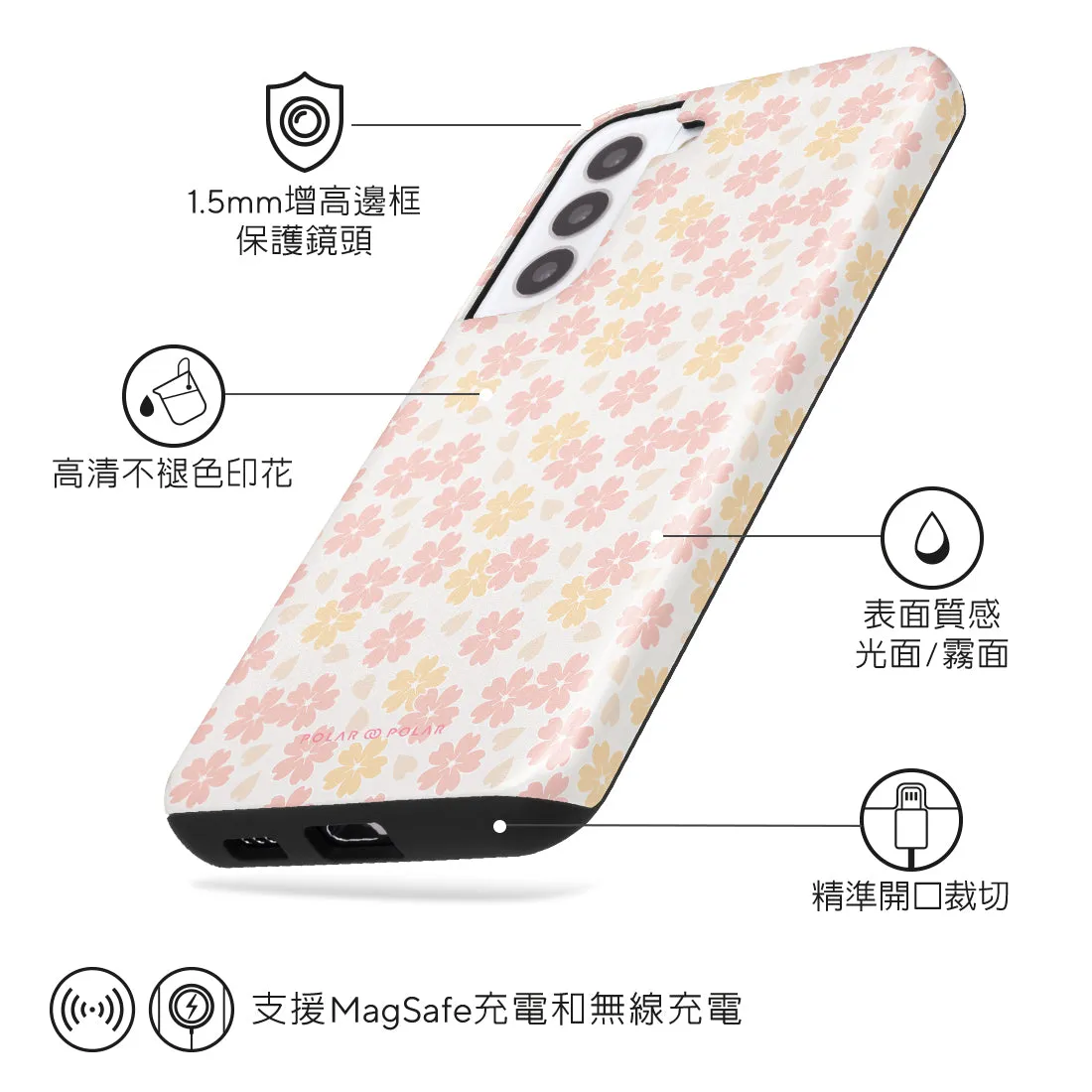 Light Pink Sakura Custom - Samsung Galaxy S22  5G Case