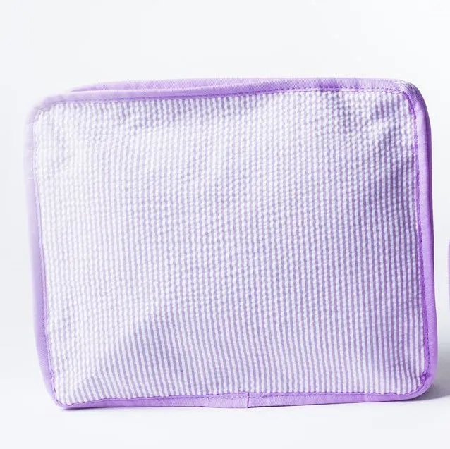 Lilac Seersucker Packing Cube Stacking Set