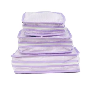 Lilac Seersucker Packing Cube Stacking Set