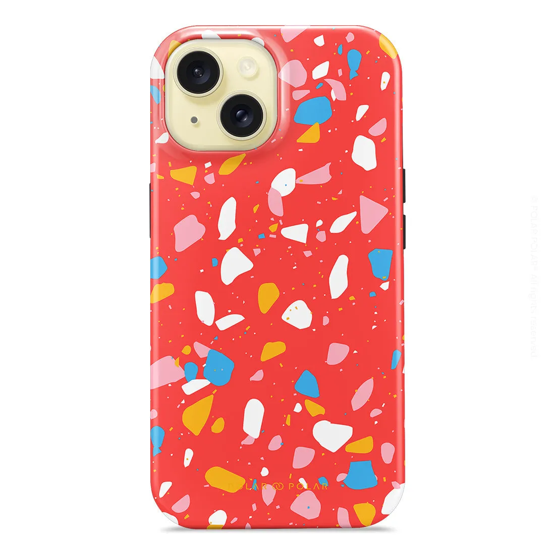 Living Coral Terrazzo - iPhone 15 Case