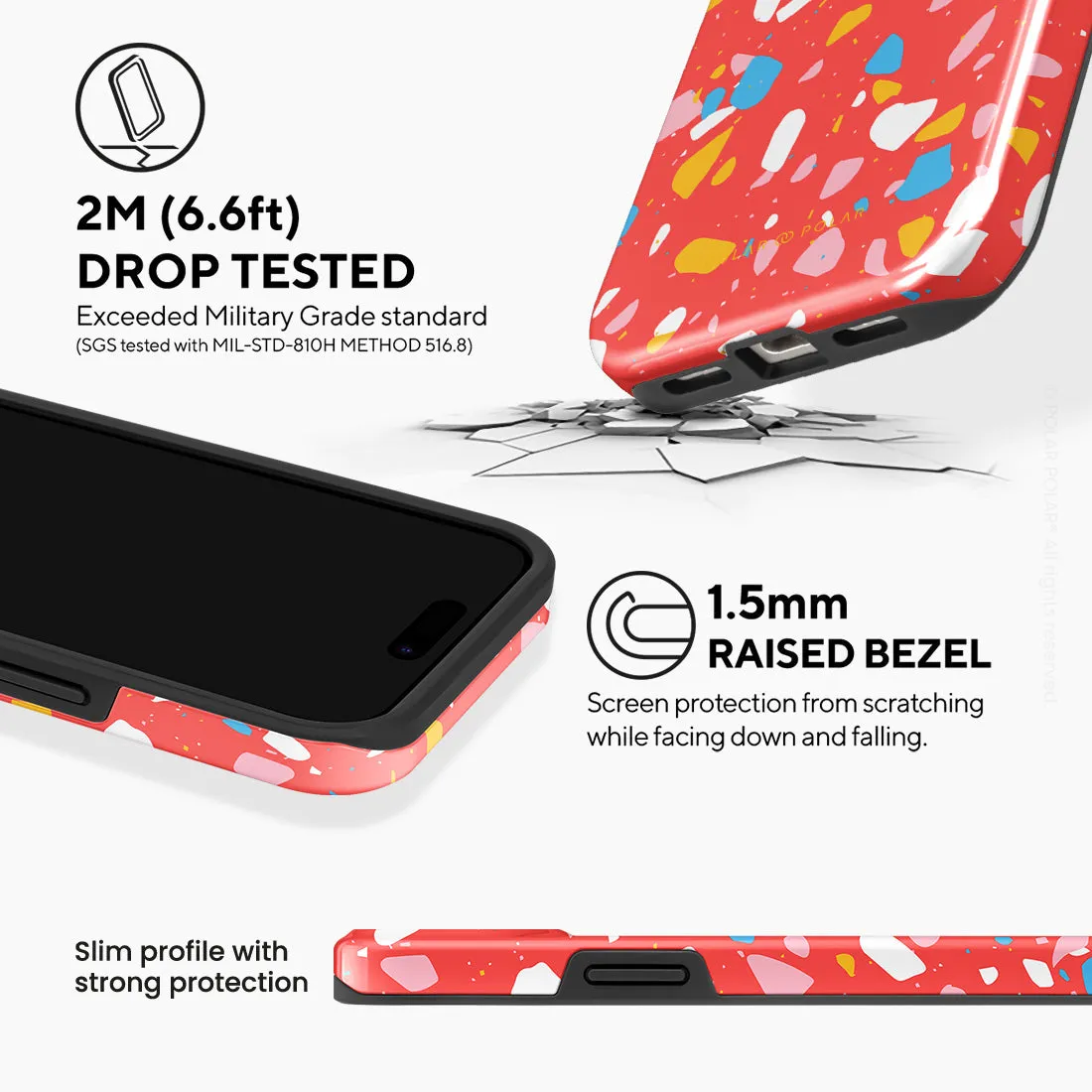 Living Coral Terrazzo - iPhone 15 Case