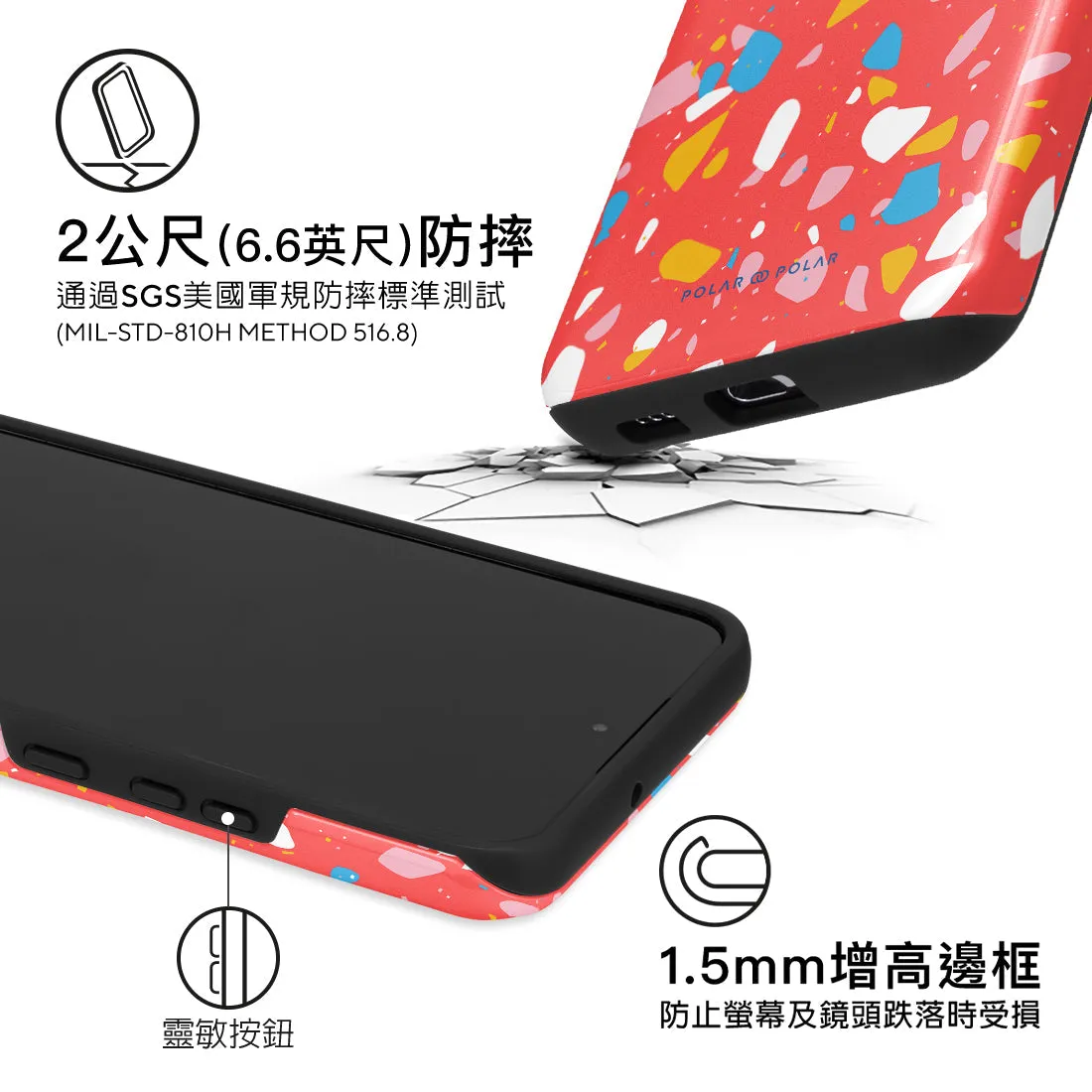 Living Coral Terrazzo - Samsung Galaxy S22  5G Case