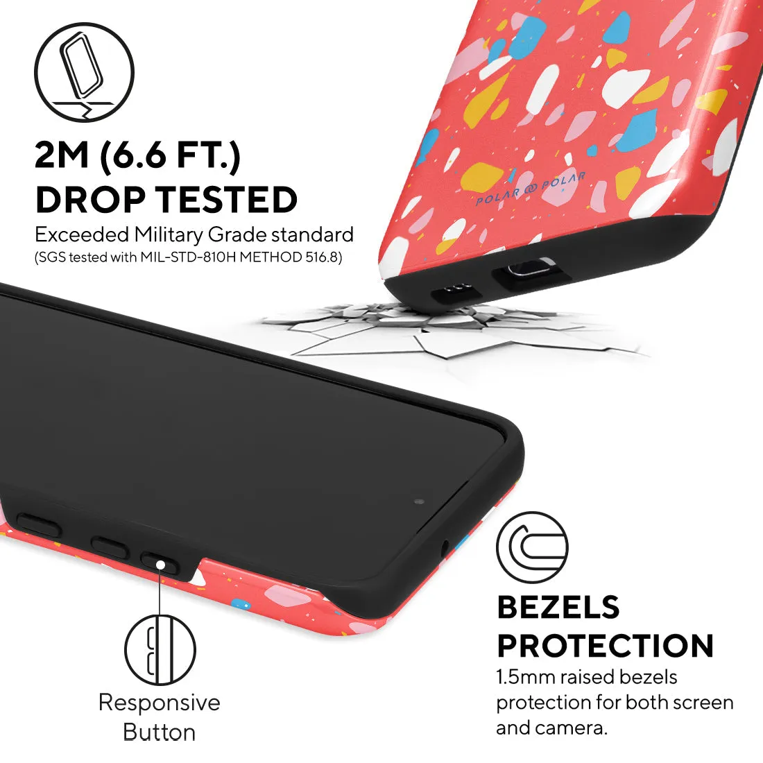 Living Coral Terrazzo - Samsung Galaxy S22  5G Case
