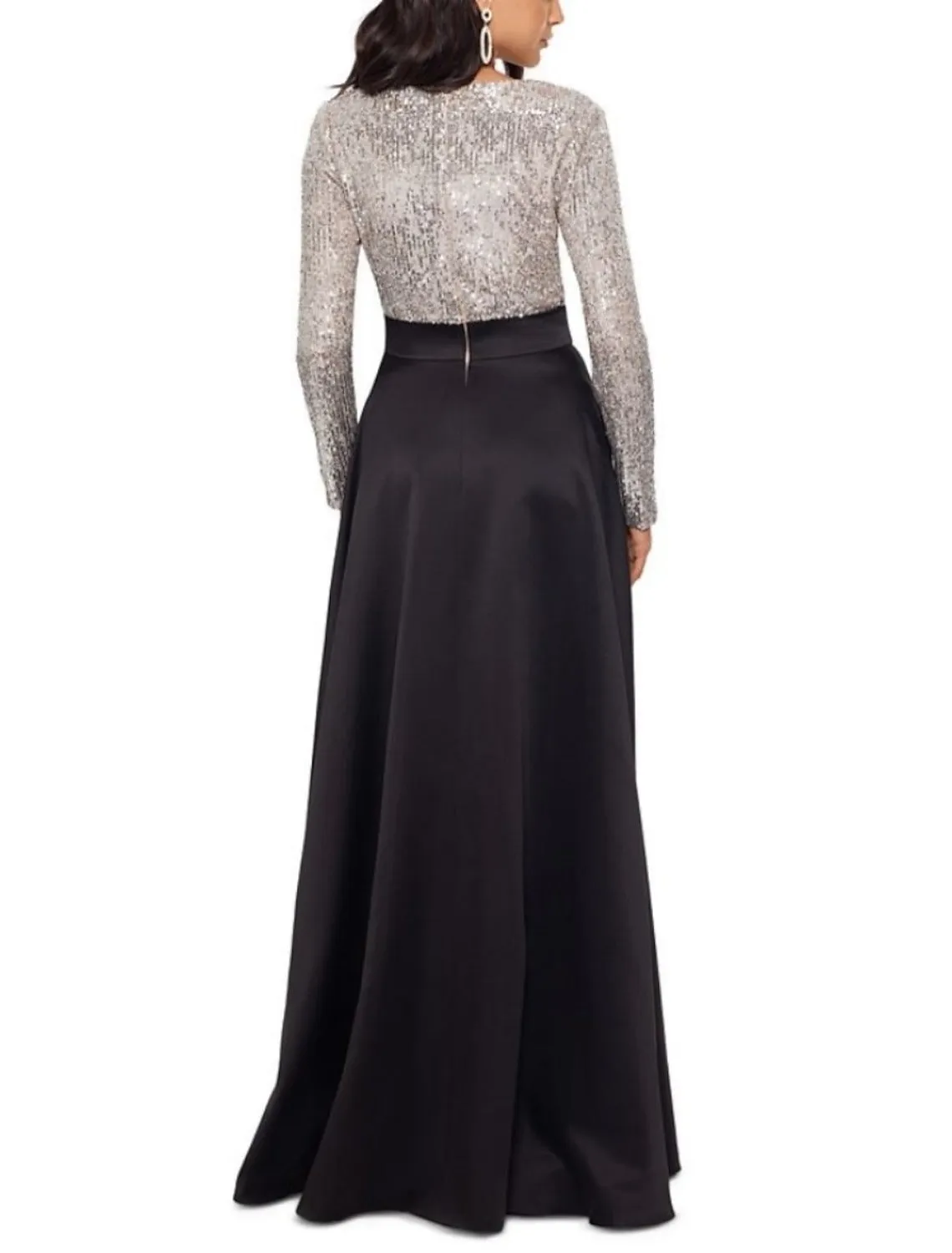 Long Sleeves A-Line V-Neck Floor Length Mother of The Bride Dresses