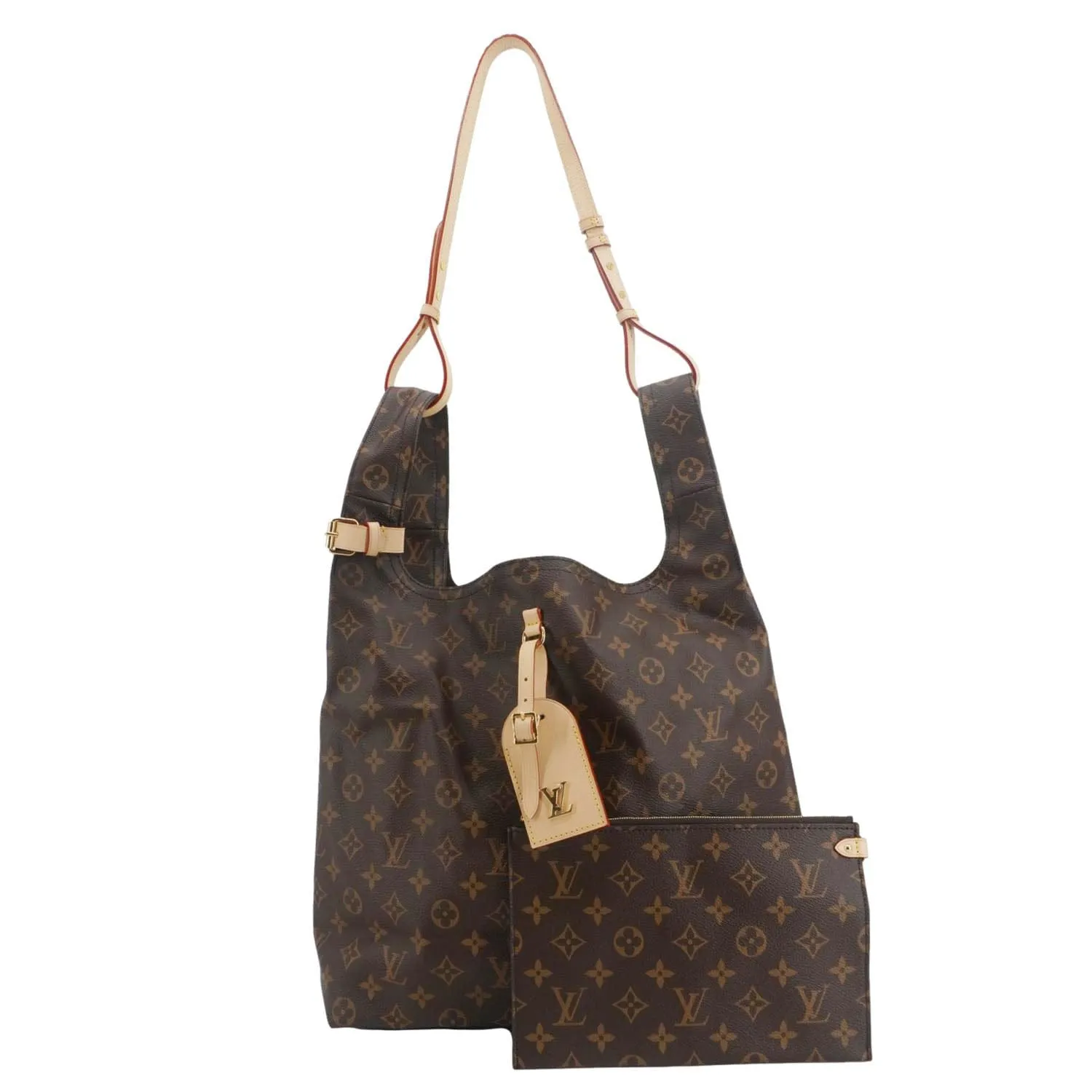 LOUIS VUITTON Atlantis GM Monogram Canvas Shoulder Bag Brown