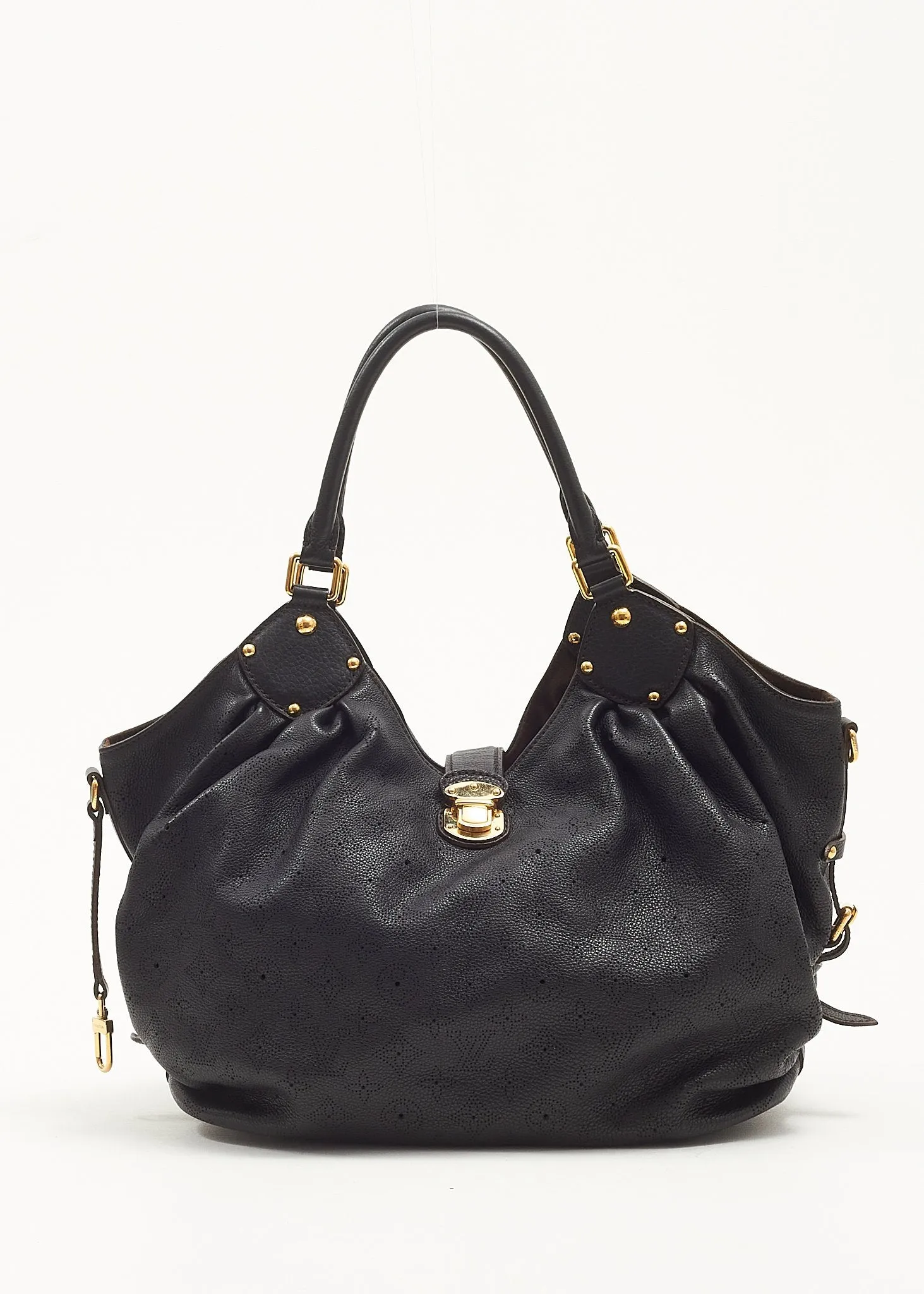 Louis Vuitton Black Leather Mahina L Tote Bag