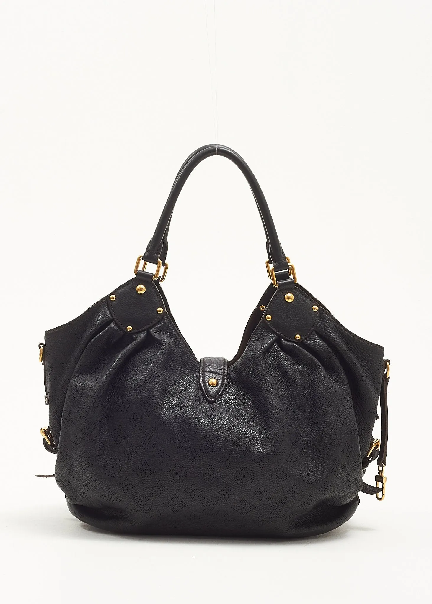 Louis Vuitton Black Leather Mahina L Tote Bag