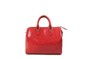 Louis Vuitton Epi Red Speedy 25