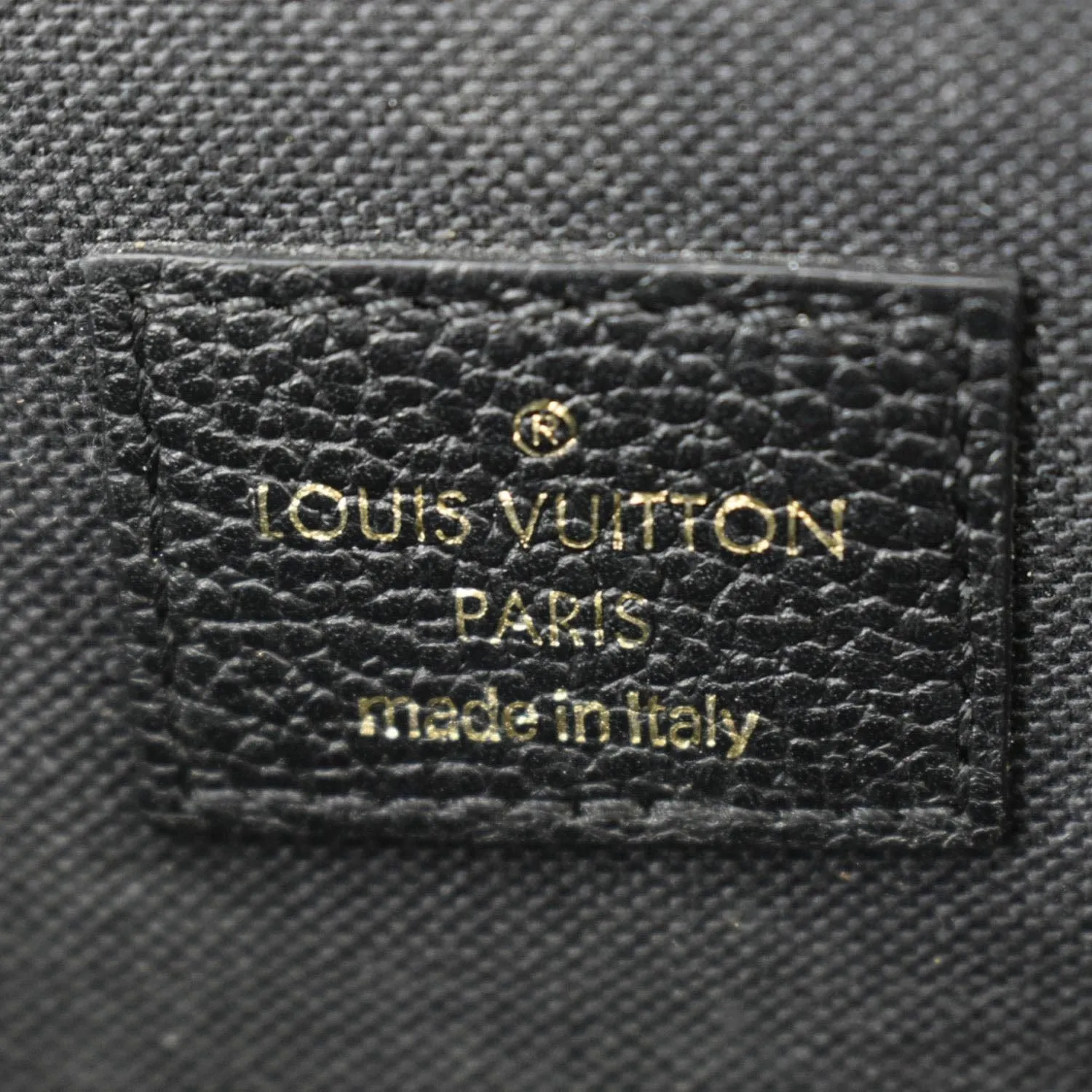 LOUIS VUITTON Felicie Monogram Empreinte Pochette Crossbody Bag Black