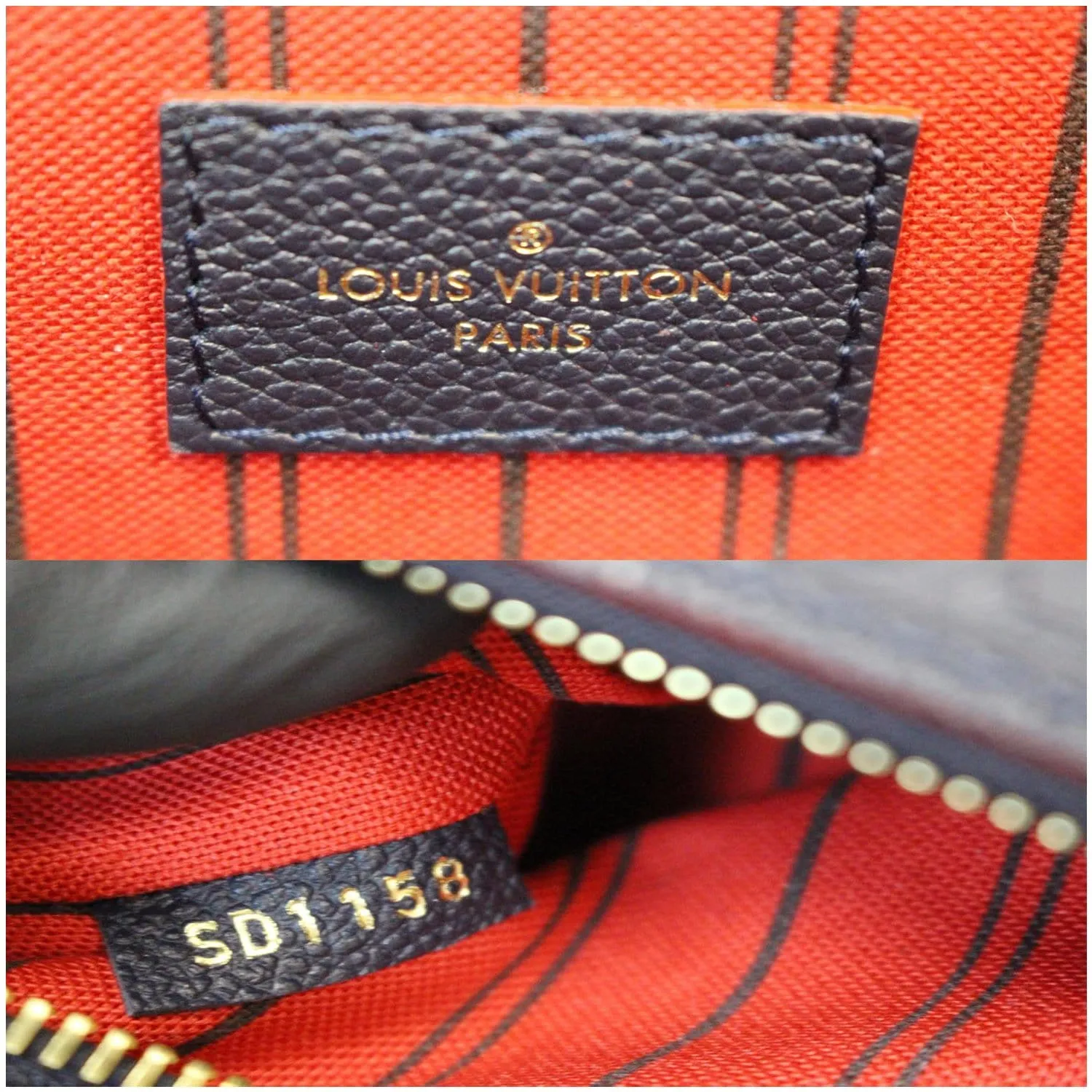 LOUIS VUITTON Metis Pochette Empreinte Leather Crossbody Bag Blue