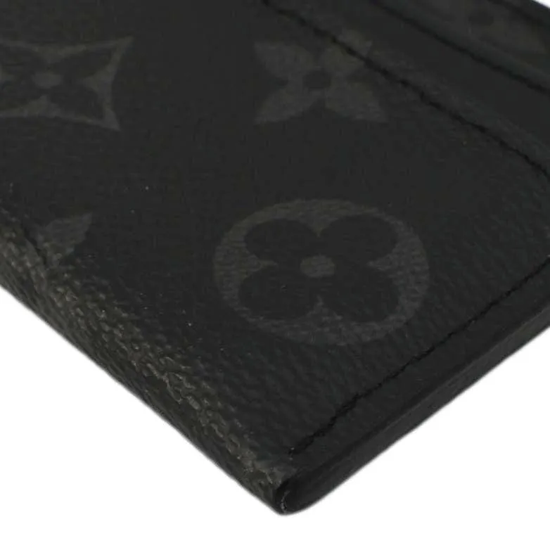 LOUIS VUITTON Monogram Eclipse Card Holder Black