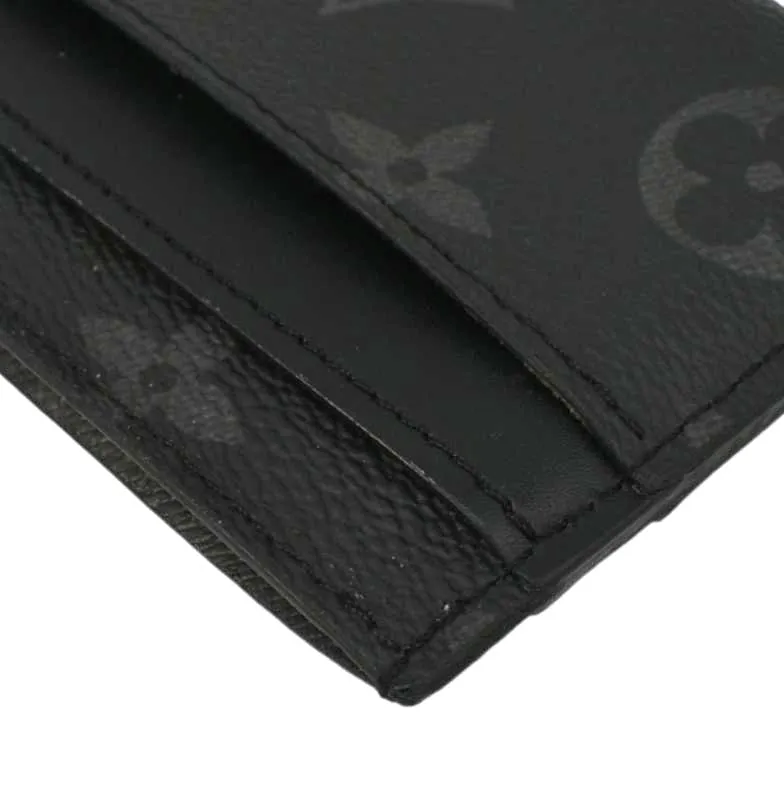 LOUIS VUITTON Monogram Eclipse Card Holder Black