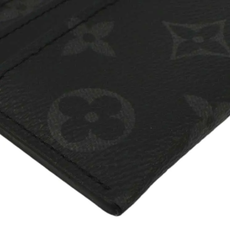 LOUIS VUITTON Monogram Eclipse Card Holder Black