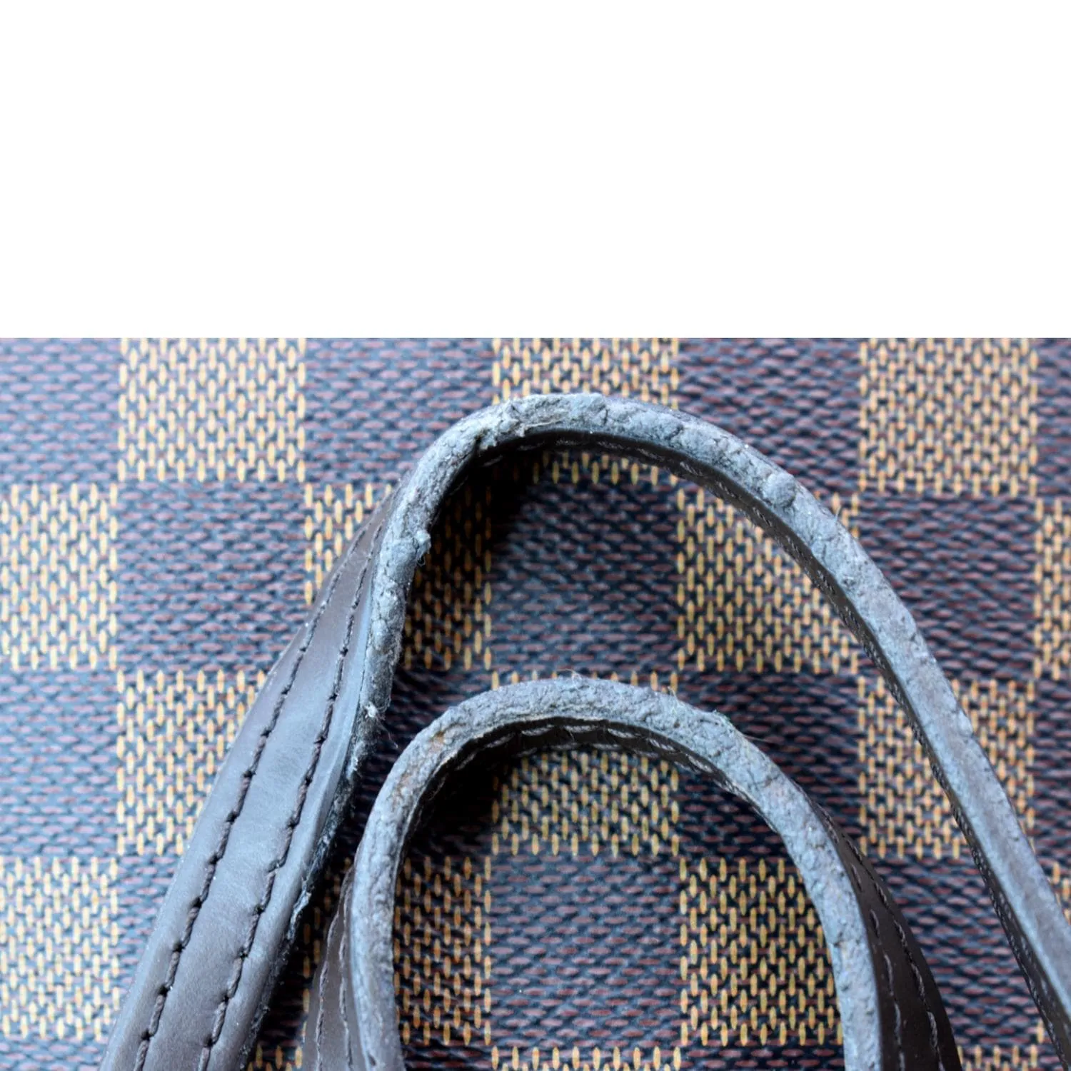 LOUIS VUITTON Neverfull GM Damier Ebene Tote Bag Brown