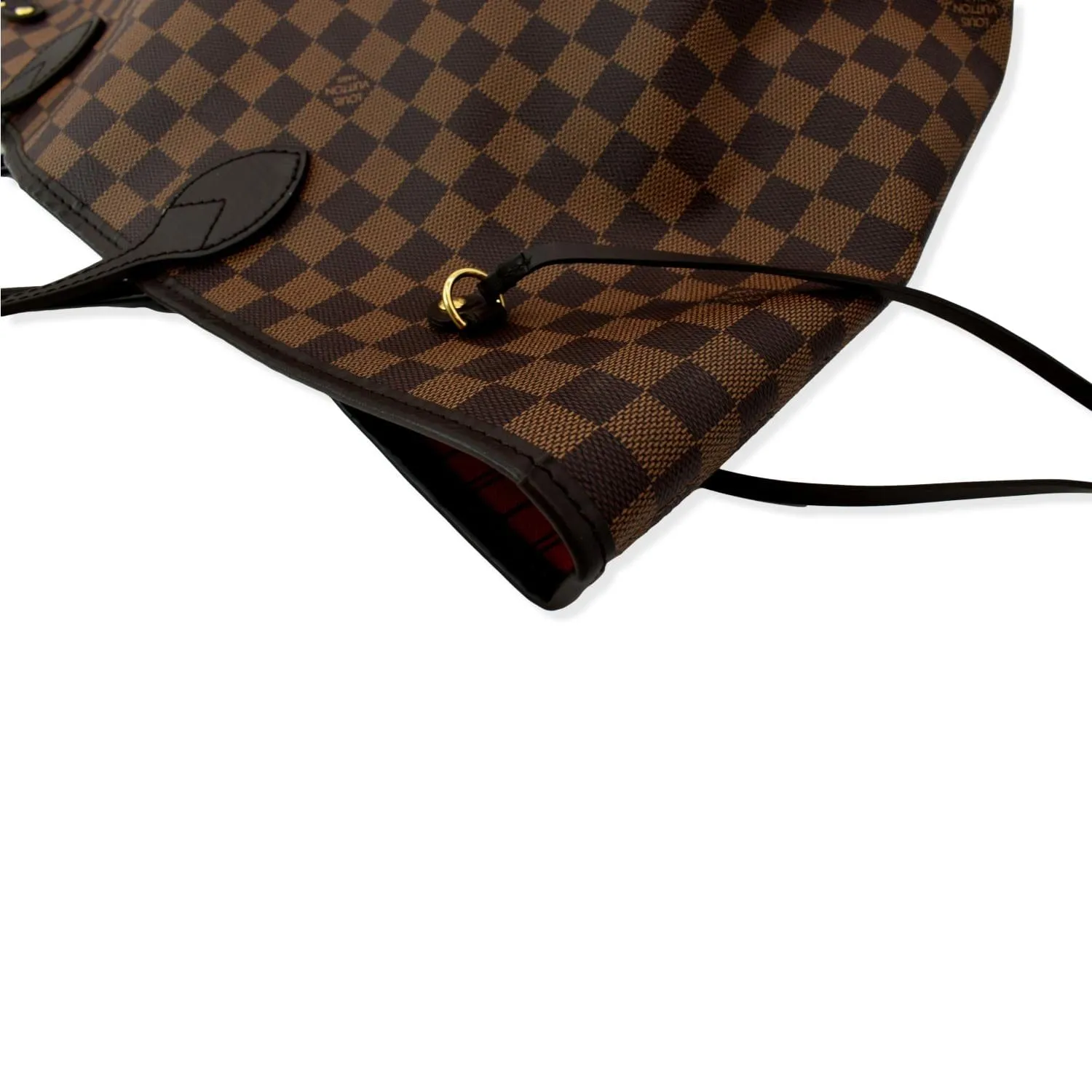 LOUIS VUITTON Neverfull GM Damier Ebene Tote Bag Brown