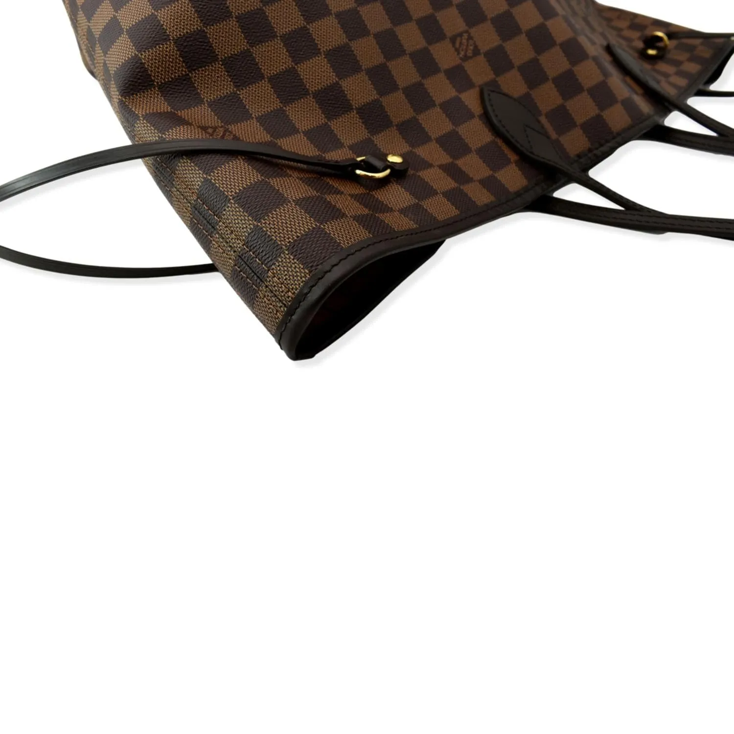 LOUIS VUITTON Neverfull GM Damier Ebene Tote Bag Brown