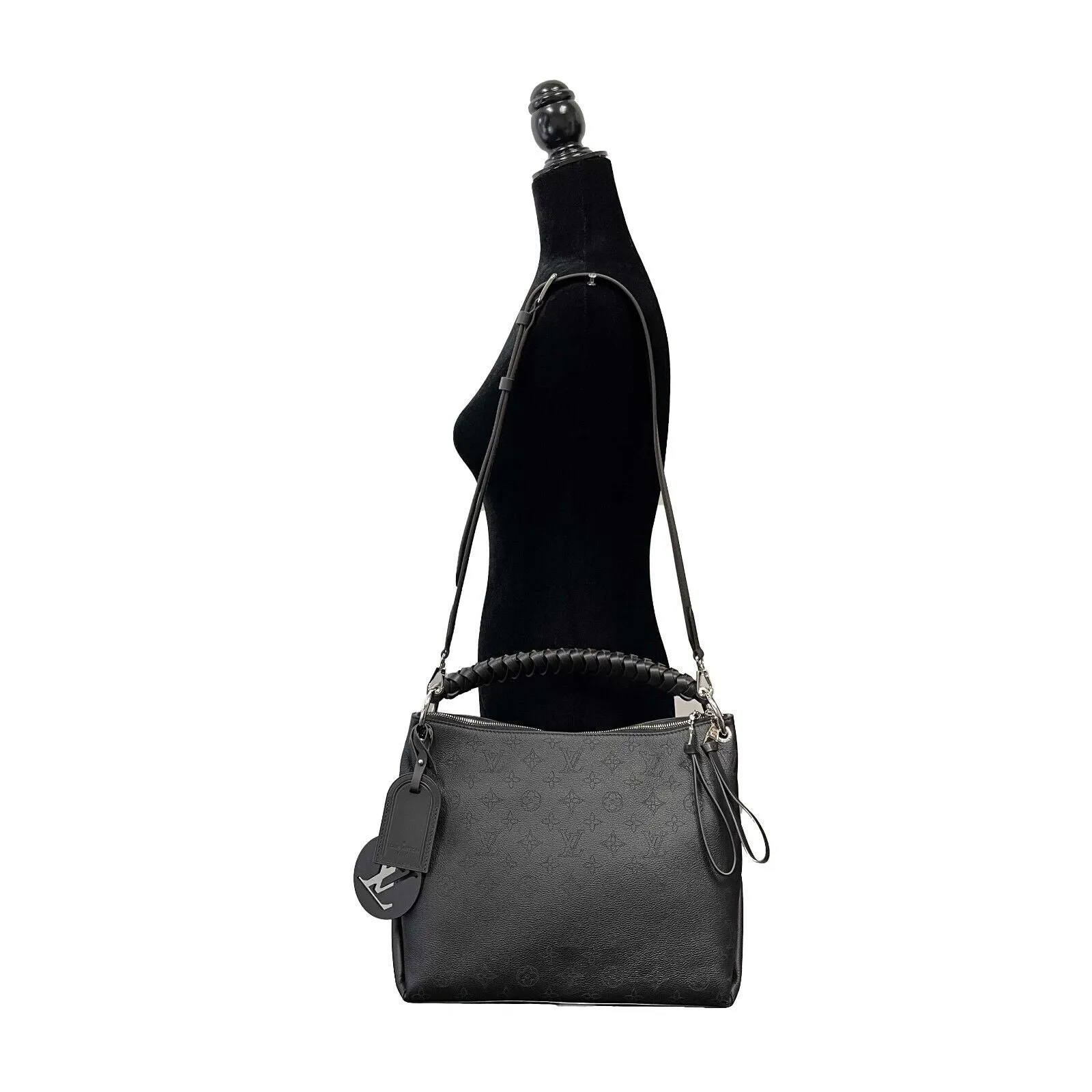 Louis Vuitton - NEW Beaubourg Hobo MM Malina Black Top Handle w/ Shoulder Strap