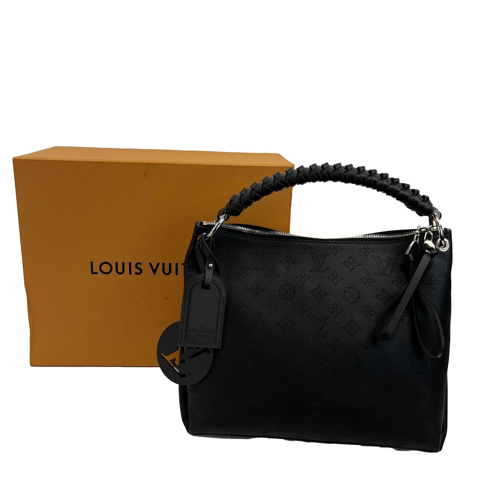 Louis Vuitton - NEW Beaubourg Hobo MM Malina Black Top Handle w/ Shoulder Strap