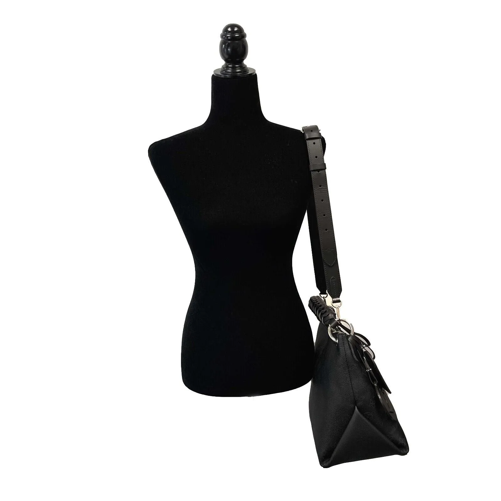 Louis Vuitton - NEW Beaubourg Hobo MM Malina Black Top Handle w/ Shoulder Strap