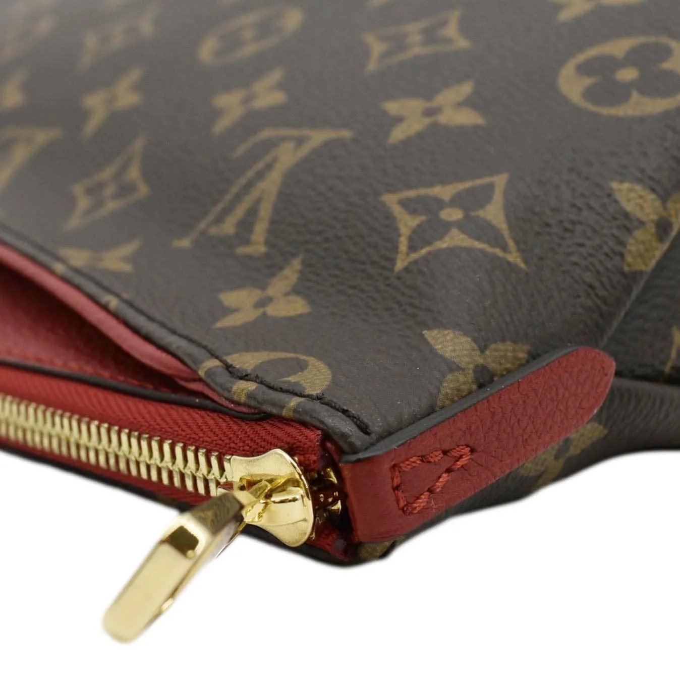 LOUIS VUITTON Pallas Beauty Case Monogram Canvas Pouch Cherry Red