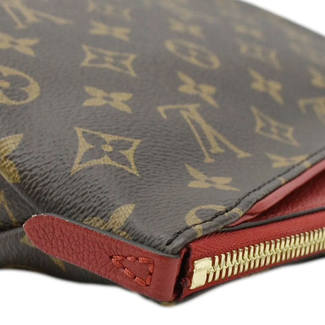 LOUIS VUITTON Pallas Beauty Case Monogram Canvas Pouch Cherry Red