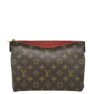 LOUIS VUITTON Pallas Beauty Case Monogram Canvas Pouch Cherry Red